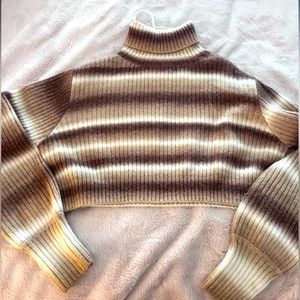 Shop 12th tribe crop turtleneck sweater